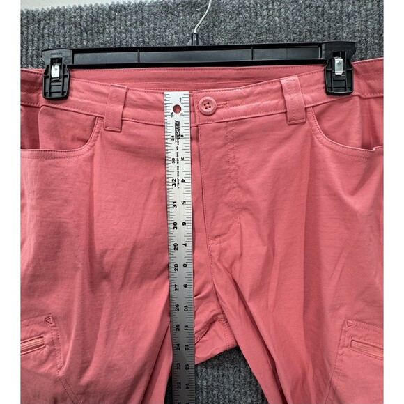Eddie Bauer First Ascent Capri Pants Women 14 Pink Guide Pro Cargo Hiking EUC - Picture 8 of 11